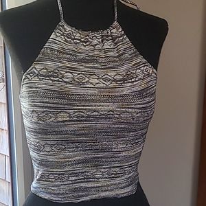 HELIUM Vintage Halter Top Black & White